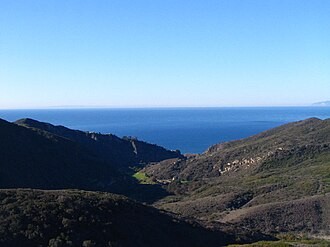 Coastal canyon and ocean view at Aliso and Wood Canyons Wilderness Park