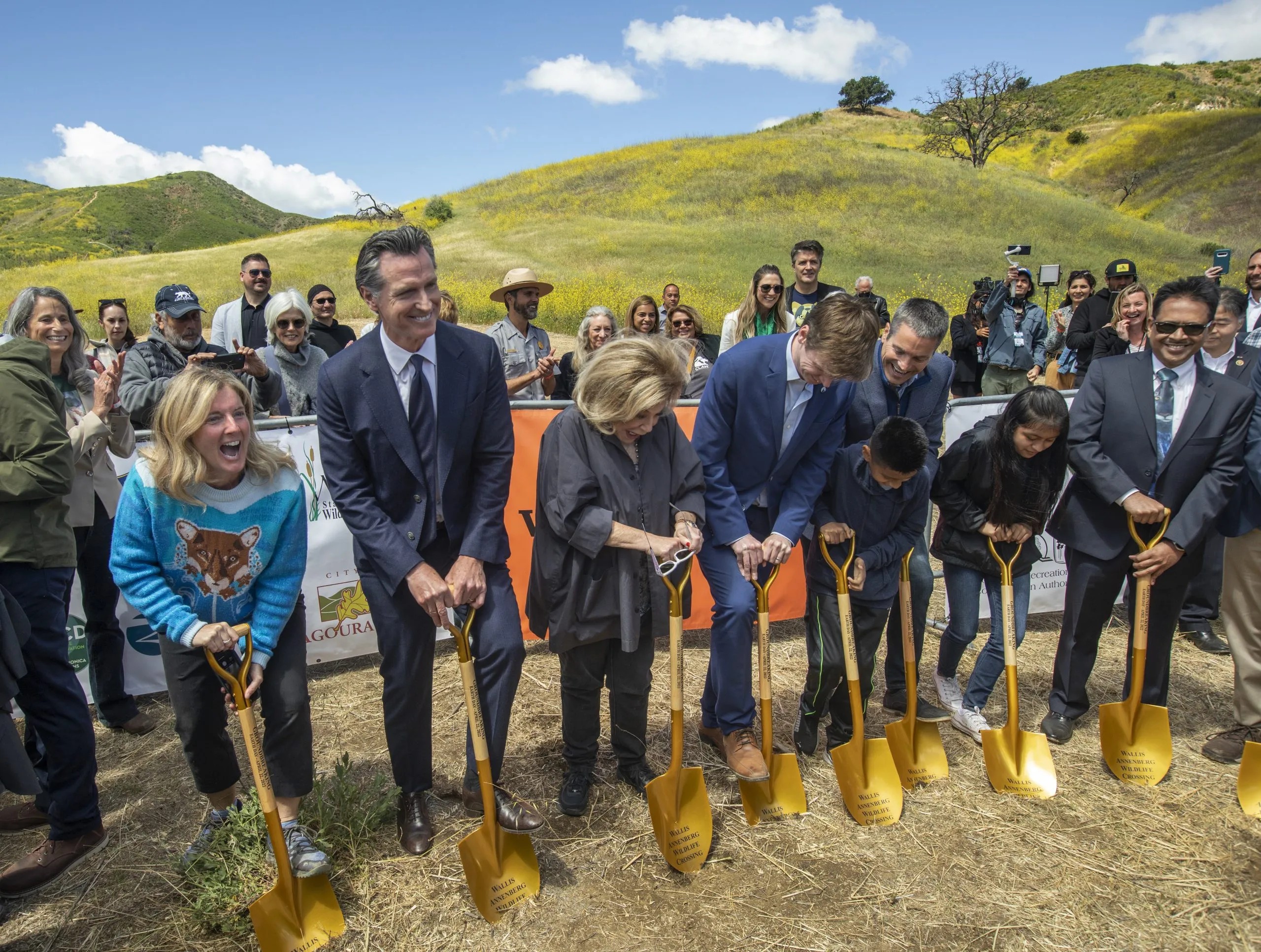 Groundbreaking ceremony for the Wallis Annenberg Wildlife Crossing over US-101 at Liberty Canyon