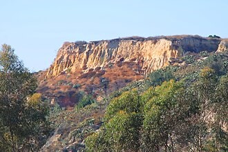 Sandstone cliffs at West Coyote Hills, Fullerton